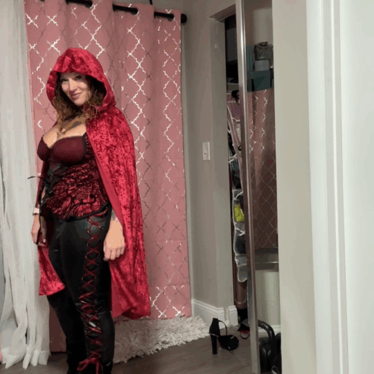 Rayna in a red riding hood outfit